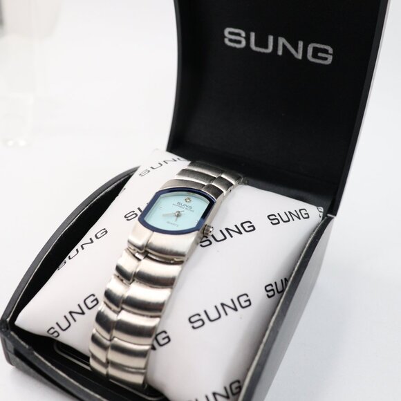 Vintage Alfred Sung Stainless Steel Back MOVT Quartz Womens Watch No Battery - Picture 8 of 12